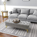 Bench/Bed/Shoe Bench with Raised Legs 118x45x42cm Velvet Light Grey