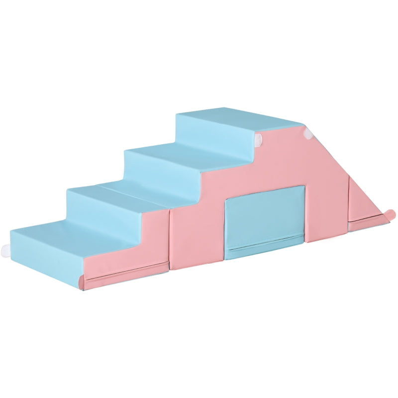 Climbing and Sliding Toy, Motor Skills, Artificial Leather, Pink + Blue
