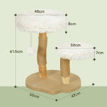 Cat Tree, Play Ball, Beds, Scratching Board, Pearwood White