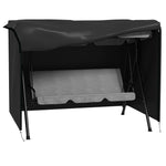 3-Seater Swing Cover, Water-Repellent UV-Resistant 600D Oxford Fabric, Black