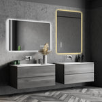 LED Bathroom Mirror 60x100 cm - Backlit Dimmable HD Silver Glass