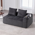 Two-Seater Sofa with Storage Pocket & Drink Holder - Corduroy