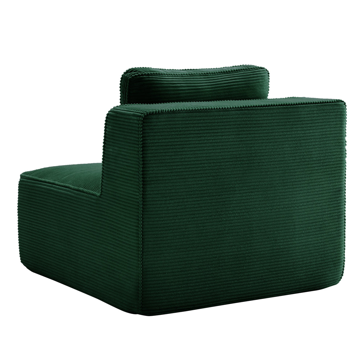 Cordelia Armless Sofa with Pillow Corduroy Green