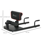 Sissy Squat Trainer, 3-in-1 Adjustable, Steel Black