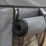 Fabric Wardrobe, 8 Tiers, Clothes Rails, Non-Woven Fabric, Dark Grey