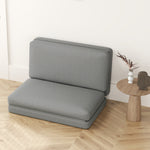 3-in-1 Folding Sofa Bed with Storage, Velvet, Light Gray