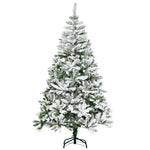 Artificial Christmas Tree - Snow Effect Hinged, Green/White