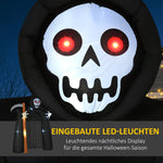 Grim Reaper Archway, Large Halloween Decoration, Self-Inflating LED Lighting