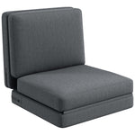 Folding Sofa Bed, 3-in-1 Velvet, Storage Space, Dark Grey
