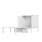 Wall Bed, 90x200 cm, Slatted Frame, Youth, White