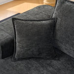 2-Seater Sofa with Side Pockets and No Assembly, Black