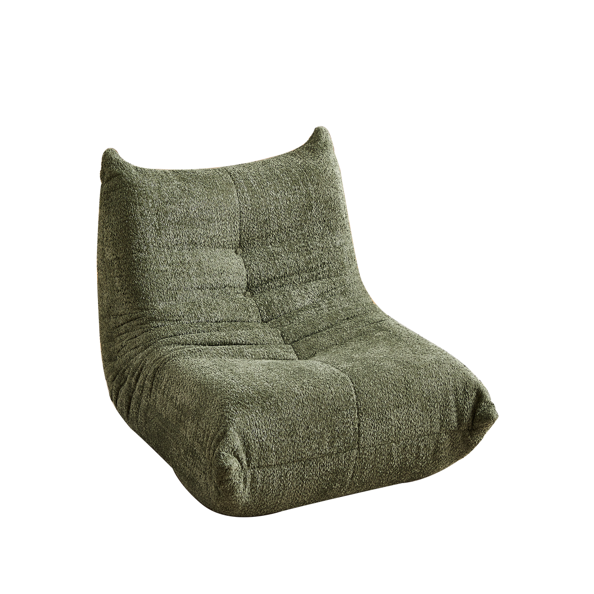 Chenille Togo Sofa, Armless Floor Lounge Chair with High-Density Memory Foam, Chenille Fabric