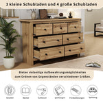 Dining Cabinet, Modern Minimalist Buffet with 7 Drawers, Original Wood