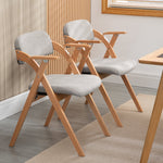 Bar Stools Set of 3, Counter Height Swivel Rattan Cane Back Upholstered Seat, Walnut Black