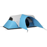 Tunnel Tent, Family Camping, Water-Repellent, 6 Person, Blue