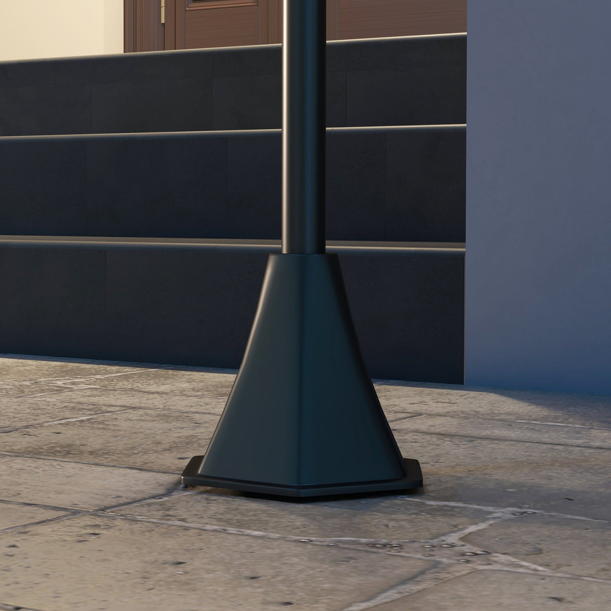 Solar Street Light LED, Cool White, Waterproof, Black