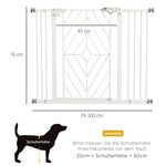 Stair Gate, Automatic Drill-Free Door Barrier, White