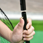 Kickback Rebounder Goal, 75x126cm Football Training Aid, Black Steel and PE