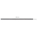 Sliding Door Hardware Kit, 183 cm Complete Set, Carbon Steel Dark Brown