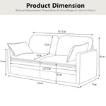 Modern Minimalist Sofa, 2-Seater Comfortable and Spacious, Living Room/Bedroom
