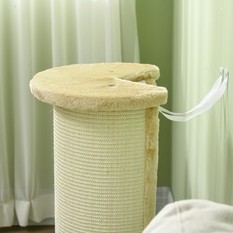 Corner Cat Scratching Board, Space-Saving, Cream White
