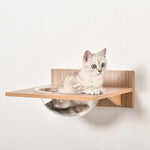 Cat Set with Scratching Post, Stairs & Hammock, Light Brown, Sisal, Acrylic, Pine