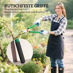 Garden Shears Set 2-piece, 40cm Pruning Shears and 51cm Hedge Shears, Metal Blades
