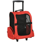Dog Trolley Carrier Bag, 2-in-1, Breathable, Red