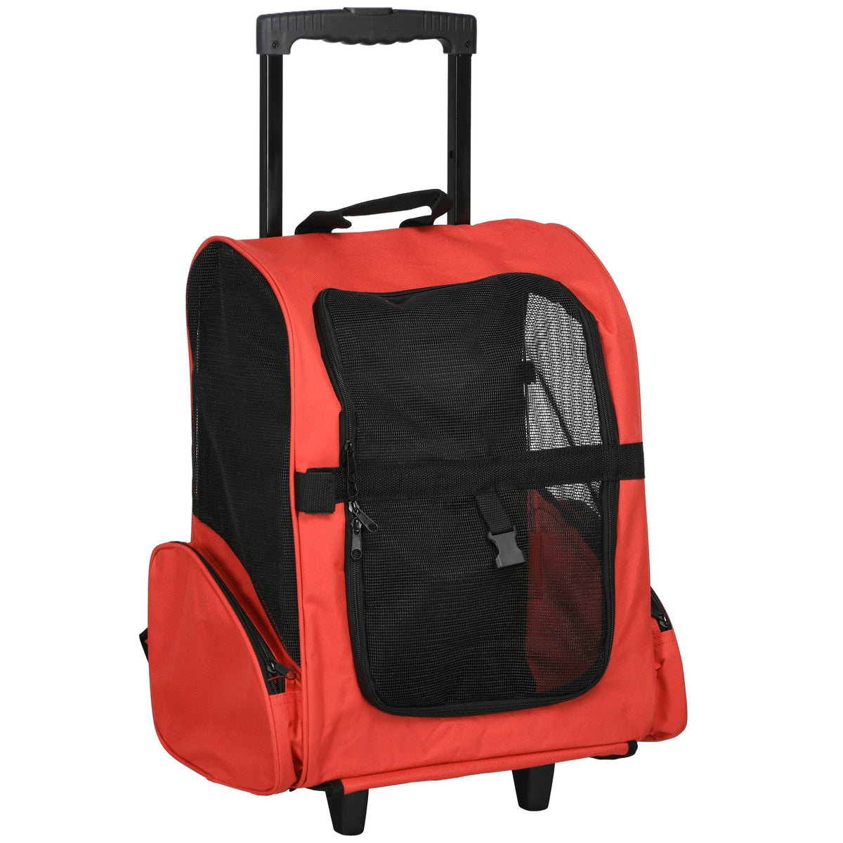 Dog Trolley Carrier Bag, 2-in-1, Breathable, Red