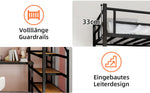 Loft Bed with L-shaped Desk, Storage & Stairs, Sturdy Metal