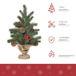 Artificial Christmas Tree 50cm, 55 Branches with Berries & Cones, PE & Cement