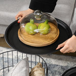 Coffee Tables, Set of 2, Scandi Design with Storage Space, Steel Black