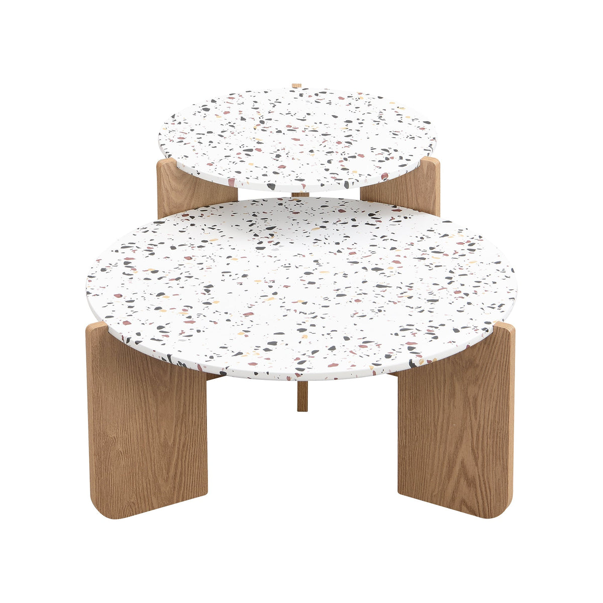 Modern Modular Coffee Table Set of 2 for Living Room, Sofa Side, Balcony