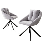 Swivel Dining Chair with Ergonomic Design and Breathable Fabric, Grey Velvet