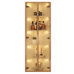 LED Glass Display Case with Integrated Light Strip and Tempered Glass, White