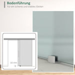 Glass Sliding Door Complete Set, Interior with Handle Bar, 2050x900mm, Frosted Glass