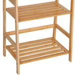 Ladder Bookcase, 4-Tier Bamboo Top, Natural