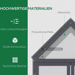 Cold Frame Greenhouse 3 Level Hinged Roof Wood Natural