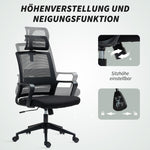 Ergonomic Office Chair Armrests Adjustable Headrest Mesh Swivel Rocking Black