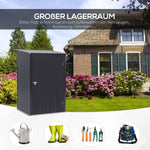 Garden Shed 1x1m Galvanized Steel Dark Grey
