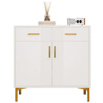 Modern sideboard with 2 doors and 2 drawers, metal