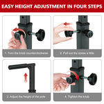 Dip Stand, Adjustable Height, Heavy Duty with Slip-Proof Grips, Multi-Functional for Tricep Dips