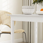 Square Dining Table for 2, 75 x 75 x 76 cm, Wood, White