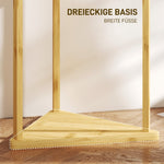 Coat Rack, 8 Hooks, 3 Tiers, Bamboo, Natural