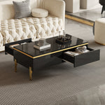 High-Gloss Coffee Table Multifunctional Side Table 100x50x36cm