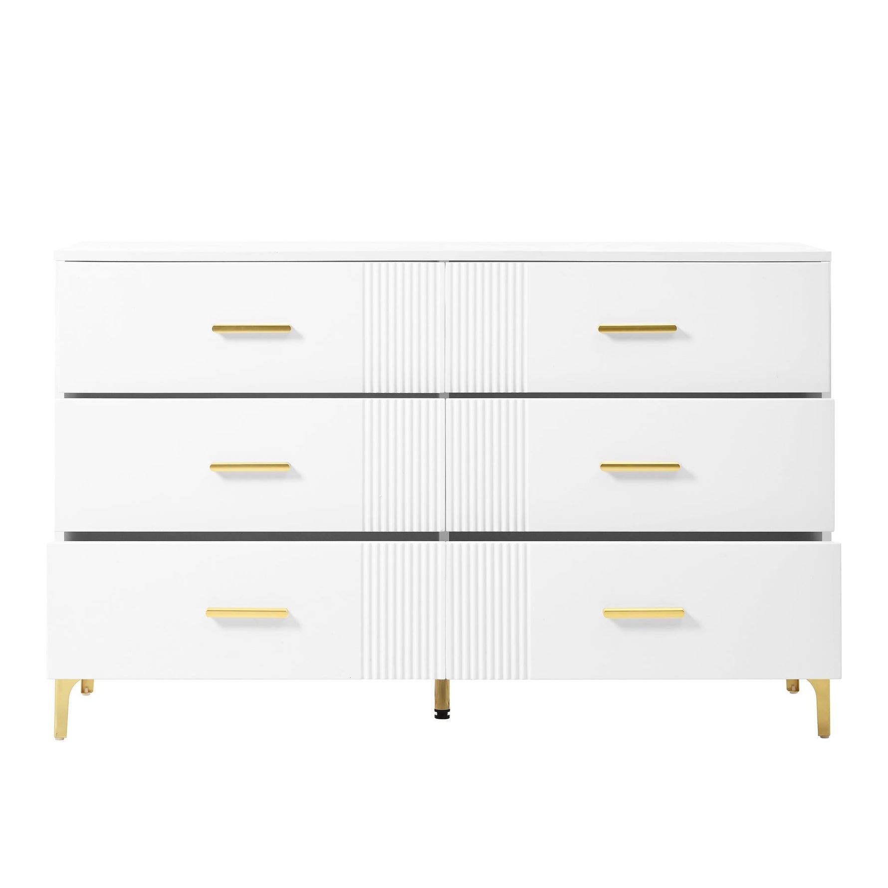 Chest of drawers 6 drawers for living room and bedroom, white