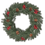 Fir Wreath, Christmas Door Wreath with Eyelet, Green PE