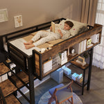 Upholstered Bed 140x200cm with Mattress, Dark Grey Linen