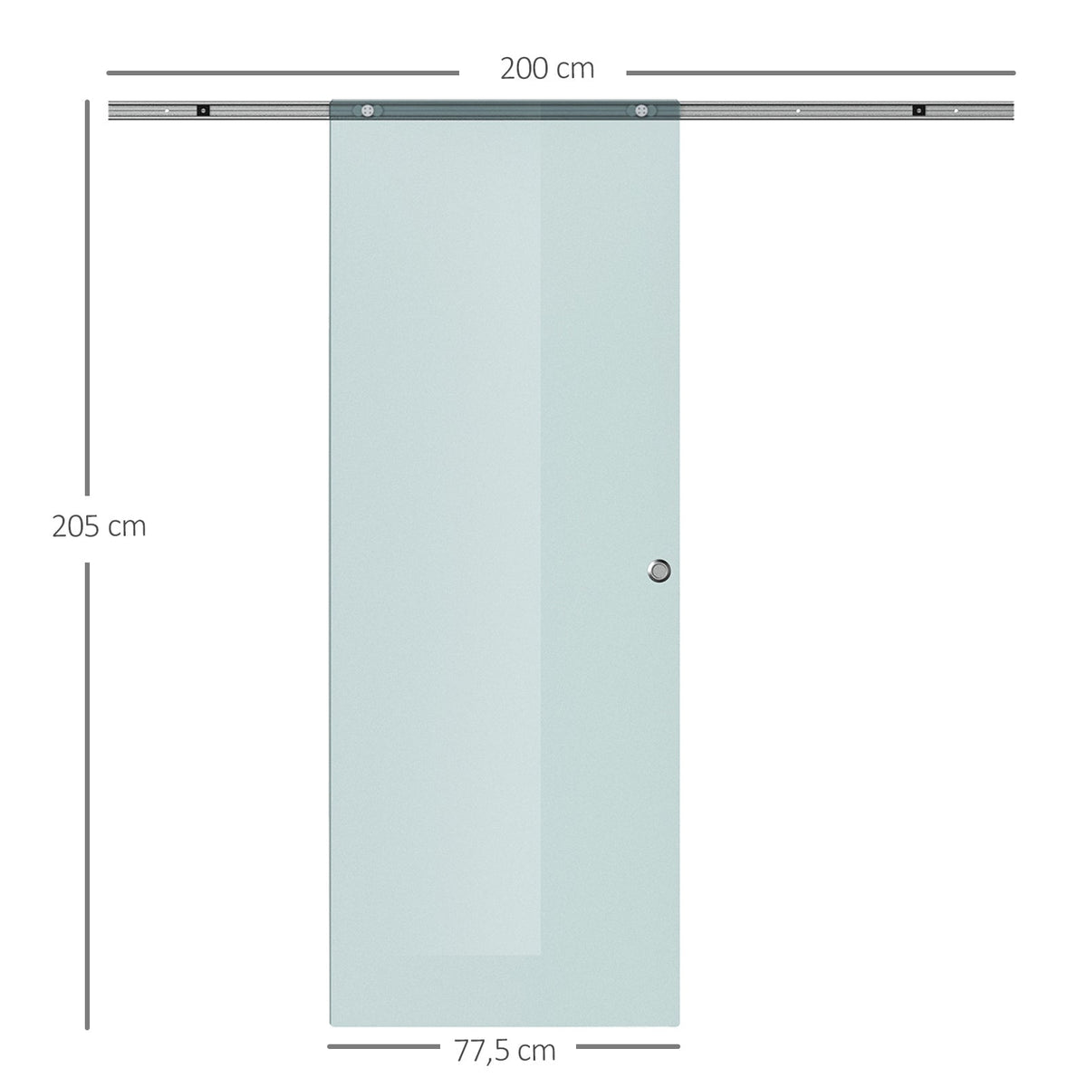 Glass Sliding Door Interior Frosted Glass