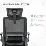 Office Chair Ergonomically Adjustable, Headrest, Armrests, Swivel, Rocking Function